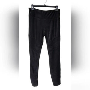 Cotton On Faux Suede Stretchy Textured Goth Emo Biker Leggings, L